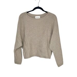 Industry Republic Creamy Beige Dolman Sleeve Cotton Blend Knit Sweater size M